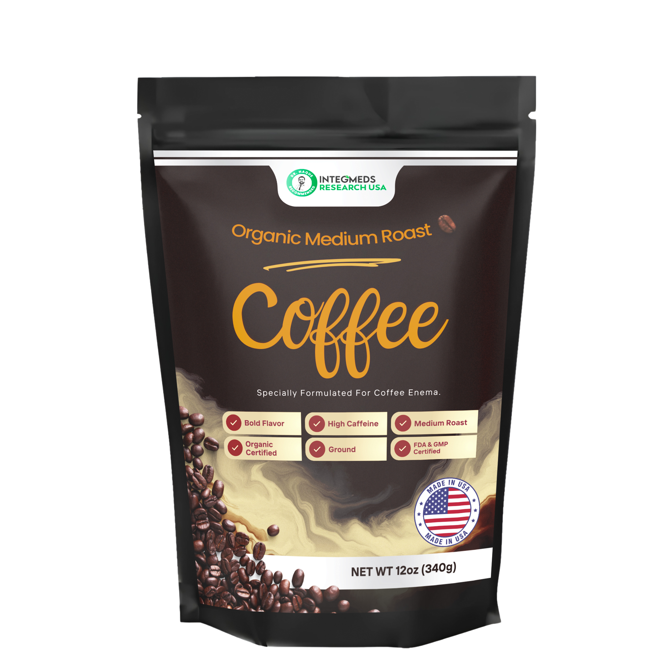 Medium Roast Organic Robusta Ground Coffee